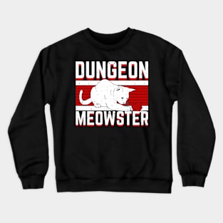 Dungeon Meowstar D20 Cat RPG Tabletop Gamer Gift Crewneck Sweatshirt